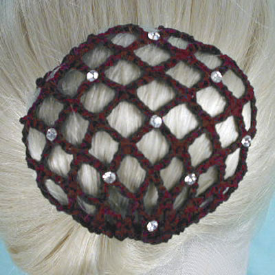 Crystal Rhinestone Studded Bun Snood, a fashion accessorie - Evening Elegance