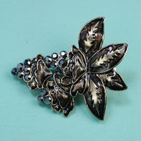 Brass and Rhinestone Clip