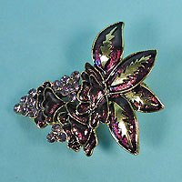 Brass and Rhinestone Clip