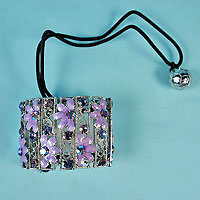 Enamel and Rhinestone Ponytail Fastener