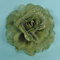 Rose Hair Clip with Ponytail Band and Pin