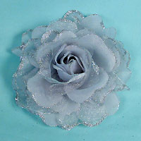 Rose Hair Clip with Ponytail Band and Pin