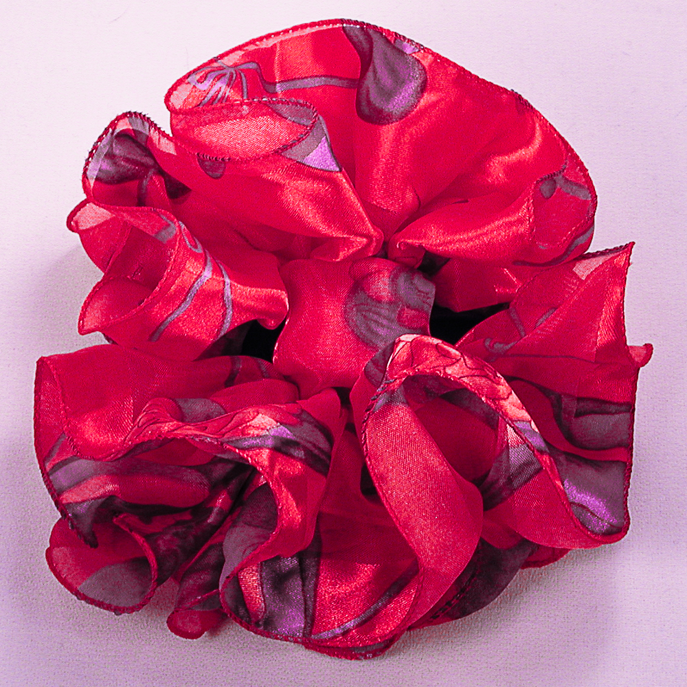 Large 6-Inch Satin and Chiffon Stripped Print Clip Claw Bows, a fashion accessorie - Evening Elegance