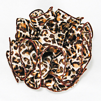 Large Satin Chiffon Print Jaw Clip Claw Bows