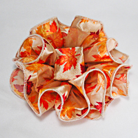 Large Satin Chiffon Print Jaw Clip Claw Bows