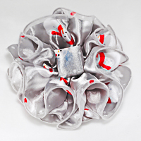 Large Satin Chiffon Print Jaw Clip Claw Bows