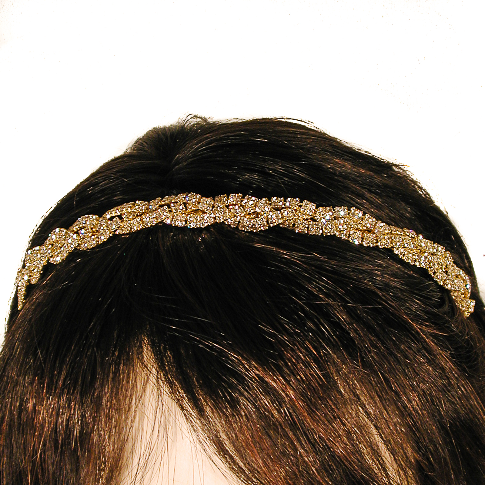 Sparkling Crystal Rhinestone Headband Twisted Design, a fashion accessorie - Evening Elegance