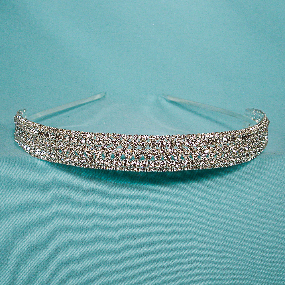 Wide Sparkling Crystal Rhinestone Headband Design, a fashion accessorie - Evening Elegance