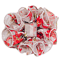 Poinsettia Christmas Satin Chiffon Jaw Clip Claw Hair Bows