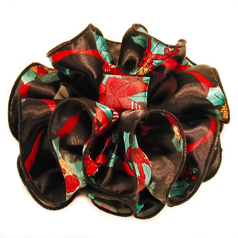 Holy Candy CAne Christmas Satin Chiffon Jaw Clip Claw Hair Bows, a fashion accessorie - Evening Elegance