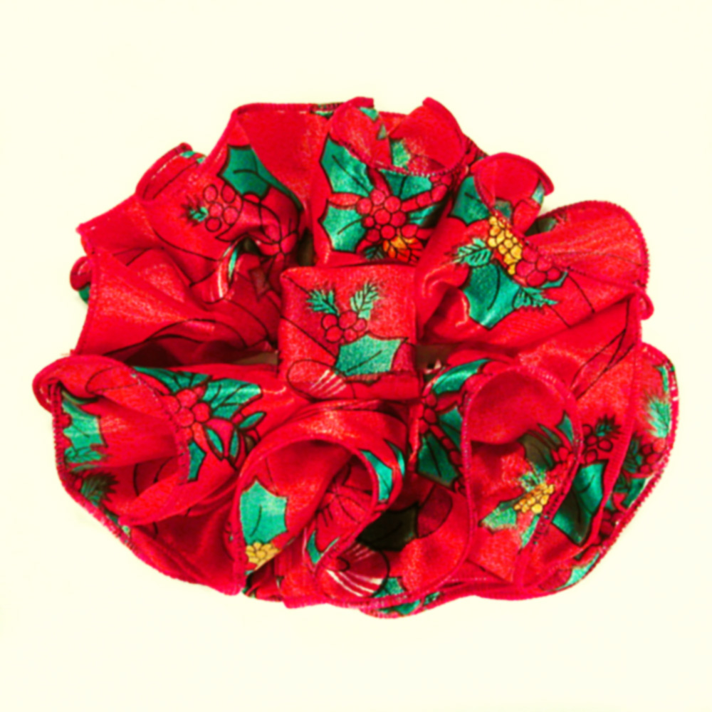 Holy Candy CAne Christmas Satin Chiffon Jaw Clip Claw Hair Bows, a fashion accessorie - Evening Elegance