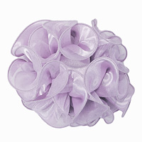 Satin/Chiffon Large Ruffled Hair Bow on Salon  Claw Jaw Clips