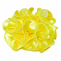 Satin/Chiffon Large Ruffled Hair Bow on Salon  Claw Jaw Clips