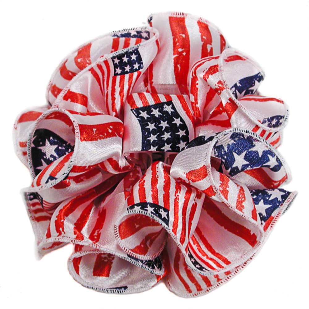  American Flage Clip Claw Jaw Bow in Satin & Chiffon, a fashion accessorie - Evening Elegance