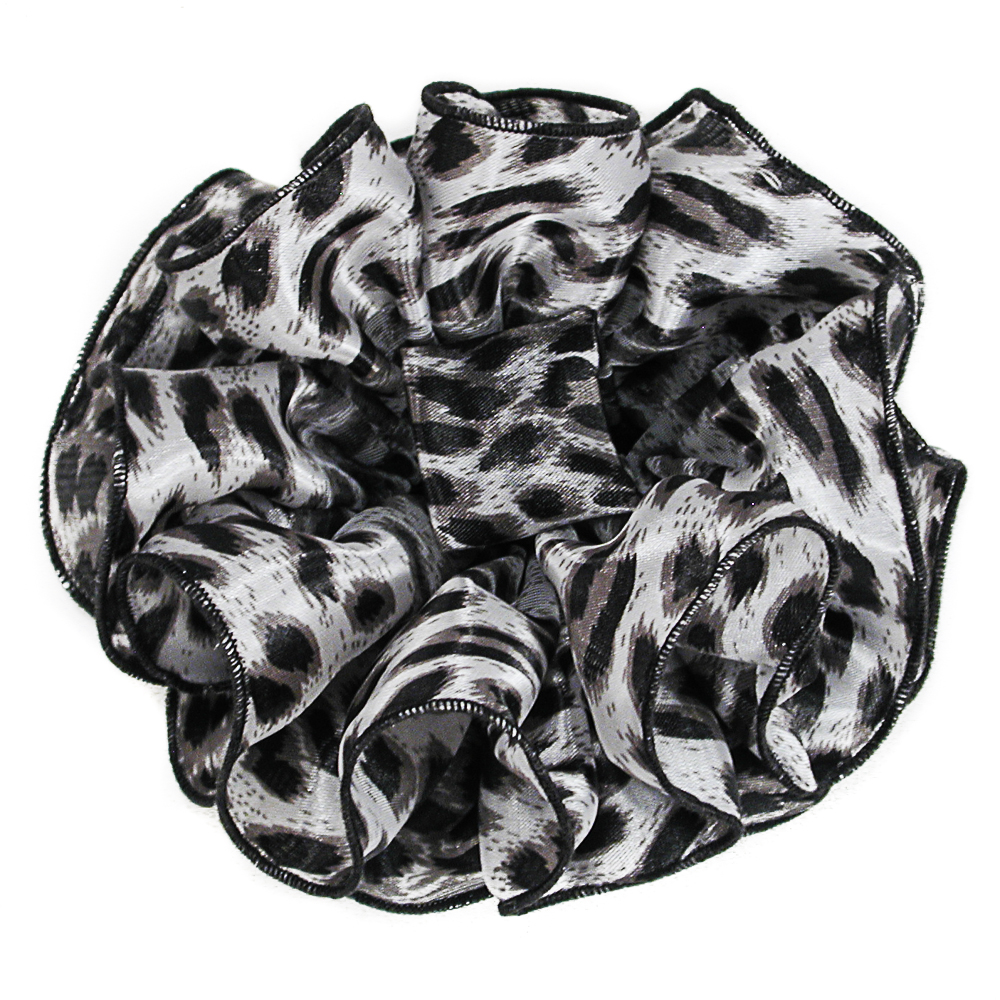 Animal Print Clip Claw Jaw Bows Large Satin Chiffon, a fashion accessorie - Evening Elegance