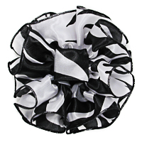 Animal Print Clip Claw Jaw Bows Large Satin Chiffon