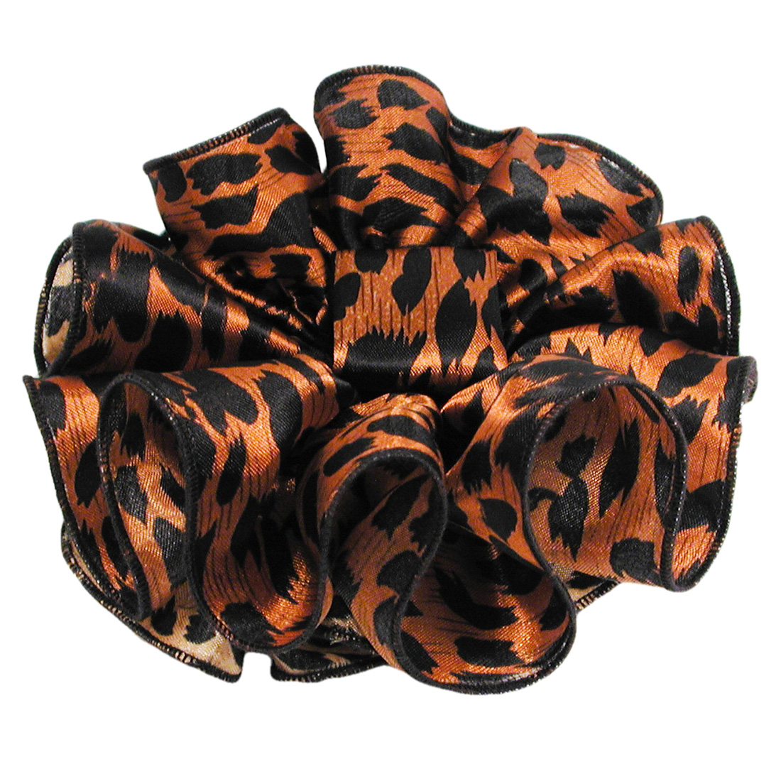 Cheetah Print Satin Chiffon Claw Jaw Clip Fabric Bow, a fashion accessorie - Evening Elegance