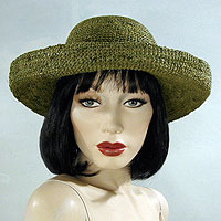 Bowler style hat.