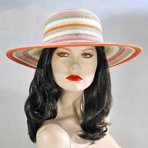 Stripped Sun Hat in Many Colors, a fashion accessorie - Evening Elegance