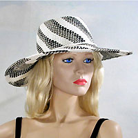 Stripped Sun Hat in a Swirled Design