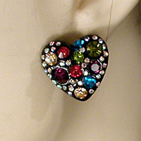 Multicolored Heart Earrings