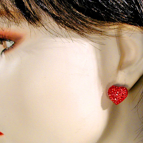 Small Heart Earrings, a fashion accessorie - Evening Elegance