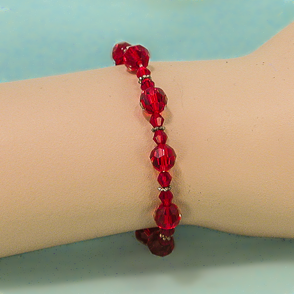 Sparkling Faceted Beaded Bracelet, a fashion accessorie - Evening Elegance