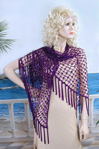 Glitzy triangle shawl, a fashion accessorie - Evening Elegance