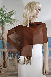 Fringed Scarf or Light Shawl Oblong Shawl