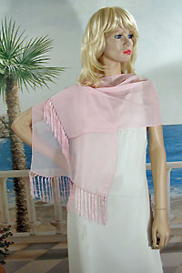 Fringed Scarf or Light Shawl Oblong Shawl