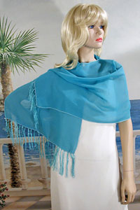 Fringed Scarf or Light Shawl Oblong Shawl