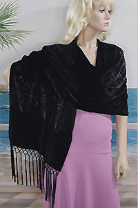 Velvet Silk Blend Shawl Wrap