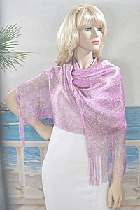 Stretchy Shawl with Metallic Threads