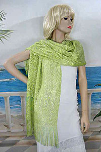 Stretchy Shawl with Metallic Threads
