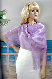Stretchy Shawl with Metallic Threads