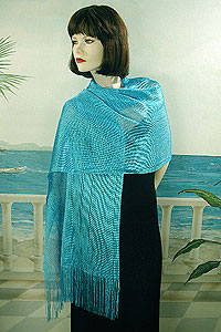 Stretchy Shawl with Metallic Threads