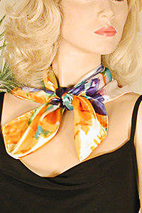 Brilliant Colored Small Square Neck Scarf