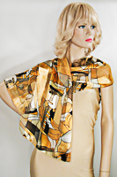 Picasso Long Silky Print Neck Scarf Wrap