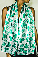 Shamrocks Long Silky Scarf