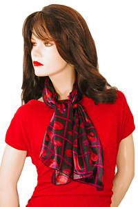 Red Hat Society Long Silky Neck Scarf