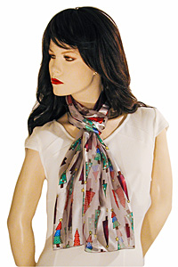 Christmas Tree Long Neck Scarf