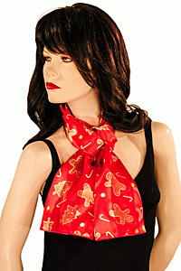 Gingerbread Man Long Silky Neck Scarf.