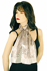 Christmas Border Print Scarf with Reindeer and Snowmen