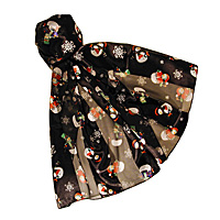 Snowmen and Reindeer Oblone Satin Chiffon Scarf