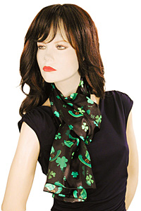 Shamrocks and Hats Silky Neck Scarves