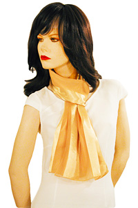 Long Solid Color Satin Chiffon Striped Scarf