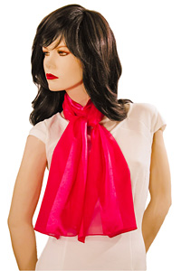 Long Solid Color Satin Chiffon Striped Scarf