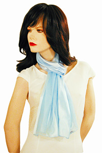 Long Solid Color Satin Chiffon Striped Scard