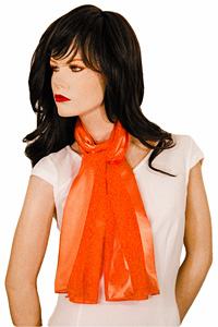 Long Solid Color Satin Chiffon Striped Scarf