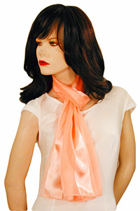 Long Solid Color Satin Chiffon Striped Scard